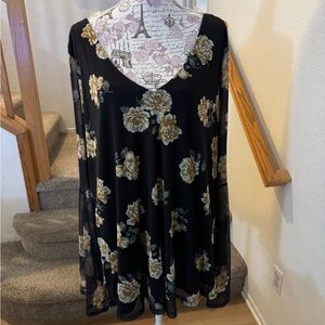 Floral Black and Yellow blouse